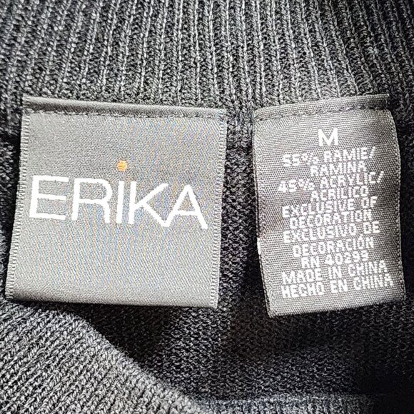 Erika Womens 2 Piece Set Medium Top Large Zip Cardigan Rhinestone Accents - Picture 5 of 10